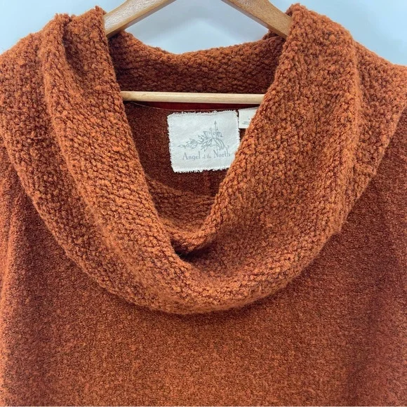 Anthropologie Angel of the North Earthy Brown Cowl Neck Tunic Style Sweater L - Picture 2 of 11